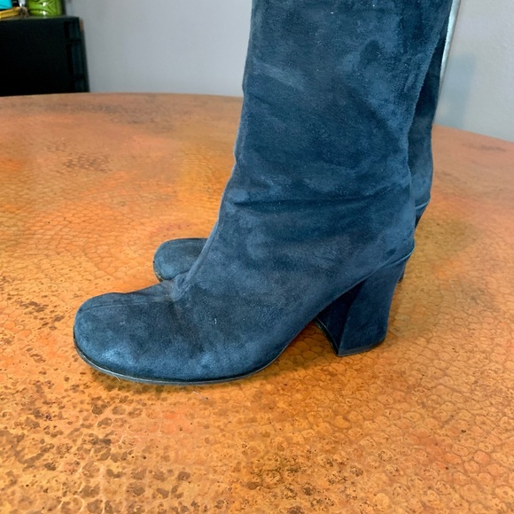 JONES NEW YORK Navy Suede Ankle Boots - Picture 2 of 8